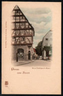 7345 - Alte Ansichtskarte - Gruss Aus Soest - Rose Freiligrath Haus - Reinicke & Rubin - N. Gel TOP - Soest