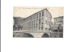 CPA 30 . Valleraugue La Filature Et Le Pont , Café Du Siecle - Valleraugue