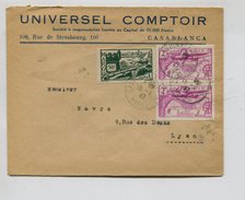 Env. à En-tête UNIVERSEL COMPTOIR Casablanca Affranchie Pour La France - Other & Unclassified