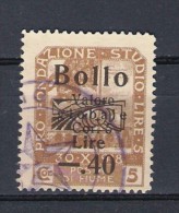 MARCA DA BOLLO/REVENUE  - FIUME - BOLLO Lire 0,40 - USATO - Fiume & Kupa