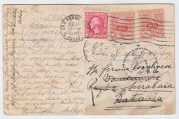 Japan To USA FORWARDED POSTCARD SENT TO BATAVIA NETHERLANDS INDIES 1920 - Covers & Documents