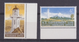 New Zealand 1978 Government Life / Insurance Office / Lighthouses 2v (+margin)  ** Mnh (32984B) - Dienstmarken