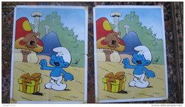 SCHTROUMPFS 2 Mini Posters Peyo Affiche Poster Spirou Schtroumpf Lessive Omo - Affiches & Offsets