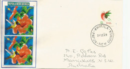 Oiseau De Paradis, Colibri Et Hibiscus, Belle Lettre De Kwikila (Papouasie Nouvelle Guinée) Adressée Australie - Colibris