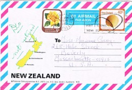 19716. Carta Aerea AUCKLAND (New Zealand) 1982. Pictorial Colourgramme - Lettres & Documents