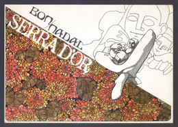 Felicitación De Navidad. *Serra D'Or. Barcelona 1968* Artista *Jordi Bulbena* Tarjeta 215 X 150 Mms. - Otros & Sin Clasificación