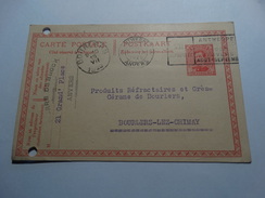 Flamme VII Olympiade 1920 Sur Entier Postal 10 Centimes Obl Mécanique Vers Bourlers 15/07/1920 - Ete 1920: Anvers