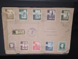 AUTRICHE - Enveloppe En Recommandé De Wien Pour Lyon En 1947 Avec Contrôle Postal , Affr. Plaisant - A Voir - L 4871 - 1945-60 Cartas