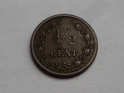 Pays Bas  1/2 Cent 1898  KM# 109  Tirage Le Plus Bas De La Série    TTB - 0.5 Centavos