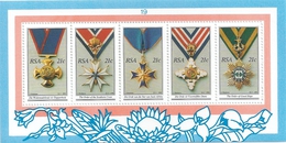 5 STAMPS REPUBLIC OF SOUTH AFRICA NATIONAL ORDERS 1990 -RSA 21C- - Nuevos