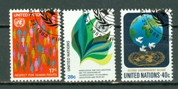 UNO New York 1982 Yv 359/361, Used  Cote Yv € 2,40 - Usati