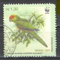 BRASILE - 2001 - PAPPAGALLO BRASILIANO - USATO - Used Stamps