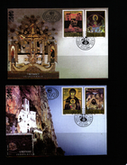 Jugoslavien / Yugoslavia 2000 Icons And Frescoes  FDC - Lettres & Documents