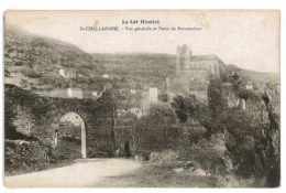 CPA 46 ST-CIRQ-LAPOPIE VUE GENERALE ET PORTE DE ROCAMADOUR - Saint-Cirq-Lapopie