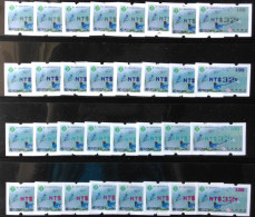 Set Of 4 Colors Imprint ATM Frama -Taiwan PHILATAIPEI 2016 World Stamp Exhi. NT$5- Blue Magpie Bird Unusual - Verzamelingen & Reeksen