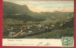 FIL-25  Vallorbe, Vue Générale. Cachet Frontal 1905. Tampon "Timbre Au Dos". Précurseur. - Vallorbe