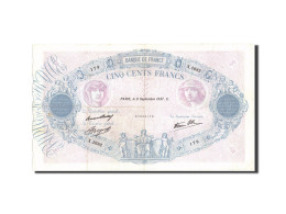 Billet, France, 500 Francs, 500 F 1888-1940 ''Bleu Et Rose'', 1937, 1937-09-09 - 500 F 1888-1940 ''Bleu Et Rose''