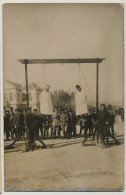 Real Photo Damas Double Pendaison Troupes Françaises  Syriennes Double Hanging Execution French And Syrian Troops - Syria