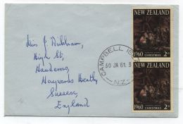 New Zealand/Great Britain COVER CHRISTMAS 1961 - Covers & Documents