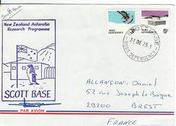 12322  SCOTT BASE - NEW ZÉLAND ANTARTIC PROGRAMME - 1973 - Briefe U. Dokumente