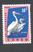 CONGO  BELGA     1963 Protected Birds MNH  	Pelecanus Onocrotalus - Neufs