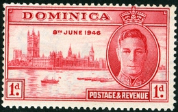 DOMINICA, BRITISH COMMONWEALTH, 1946, COMMEMORATIVO, PACE, PEACE, RE GIORGIO VI, FRANCOBOLLO NUOVO (MLH*) - Dominica (...-1978)