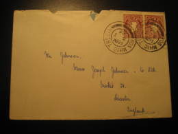 Ros Mhic Treoin 1956 To Leicester England UK GB 2 Stamp On Cover Ireland Eire - Brieven En Documenten