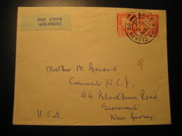 Baile Atha Feich 1952 To Summit USA 2 Stamp On Air Mail Cover Ireland Eire - Covers & Documents