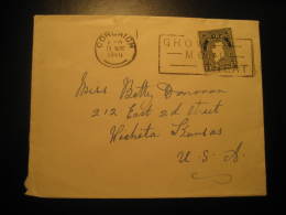 Corcaigh 1940 To Wichita Kansas USA Stamp On Cover Ireland Eire - Storia Postale