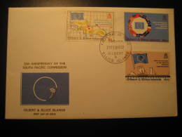 GILBERT & ELLICE ISLANDS Tarawa 1972 South Pacific Comission 3 Stamp On FDC Cover British Colonies - Gilbert & Ellice Islands (...-1979)