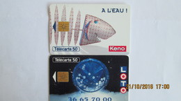 2 TELECARTES FRANCAISE DES JEUX LOTO KENO - Spiele