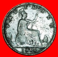 * MISTRESS OF SEAS: UNITED KINGDOM ★ FARTHING 1864 SHIP! LOW START ★ NΟ RESERVE! Victoria (1837-1901) - B. 1 Farthing