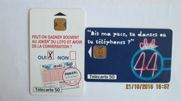 2 TELECARTES FRANCAISE DES JEUX LOTO JOKER LOTO - Games