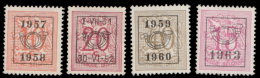 Belgique Préoblitéré . ~ Lot De 4 - Typo Precancels 1951-80 (Figure On Lion)