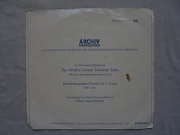 Ancien - Disque Vinyle 45 T - J.S. BACH - Archiv Produktion 1952 - Klassiekers