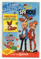 BANDE DESSINEE  La Mini Gazette Du Club Spirou  OFFERT Par QUICK  Avril 1996 - Spirou Et Fantasio