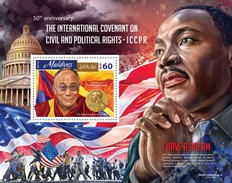 Maldives 2016, Civil Right, MLK, Dalai Lama, 4val In BF - Martin Luther King