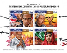 Maldives 2016, Civil Right, MLK, Mandela, Gandhi, 4val In BF - Martin Luther King