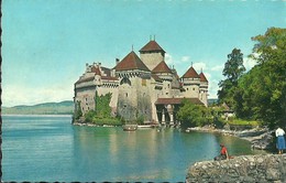 Veytaux (Vaud, Svizzera) Chateau De Chillon Et Lac Leman, Castello Di Chillon E Lago Di Ginevra - Veytaux