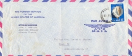 Greece 1964 Cover Of USA Embassy To Germany With 4,50 D. Freedom From Hunger - Contre La Faim