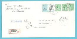 1960+2137 Op Brief Aangetekend Met AR Met Stempel BRUXELLES 40 - 1981-1990 Velghe