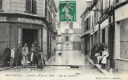 Montereau - Inondation De Janvier 1910 - Rue Des Chapeliers - Edition Milliet - Floods