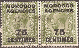 GREAT BRITAIN (MOROCCO AGENCIES)..1917..Michel # 208...used. - Postämter In Marokko/Tanger (...-1958)