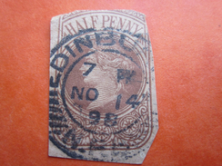 14 NOV 1898 EDIMBURG STAMP HALF PENNY NON DENTELE  Ville De La Côte D'Écosse SCOTLAND - Gebraucht