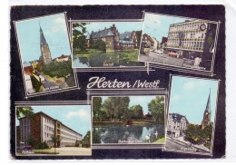 4352 HERTEN, Ev. Kirche, Backumer Teich, Rathaus, Kreissparkasse, Schloß & Kath. Kirche, 1966 - Herten