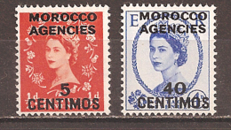 GREAT BRITAIN (MOROCCO AGENCIES)..1956..Michel # 172-173...MLH. - Uffici In Marocco / Tangeri (…-1958)