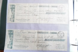 Lot De 2 Mandat Bon Pour Francs Série A 1914 - Cheques & Traveler's Cheques