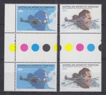 AAT 1979 50th Ann. First Flight Over Southpole 2v Gutter ** Mnh (33042) - Nuevos