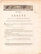 ARRETE RELATIVE AU REMPLACEMENT DES HAUTE PAIES N° 1663 - Décrets & Lois