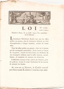 LOI DU 22 AOUT 1792 L AN QUATRIEME DE LA LIBERTE N° 2169 - Décrets & Lois